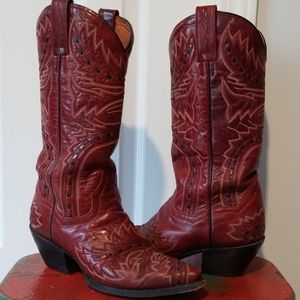 Beautiful Dan Post Sidewinder red cowboy boots